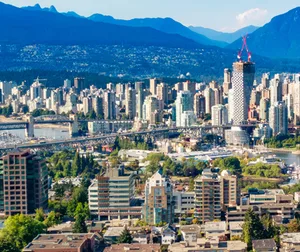 Aerial view of the city of Vancouver